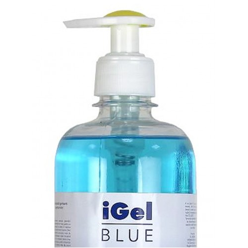 iGel Blue gel antibacterian pentru maini, flacon 500 ml, cu pompita