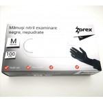 Mănuși nitril negre XL,100 bucati